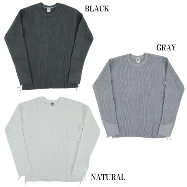 BARNS バーンズ サーマル WAFFLE 長袖Tシャツ TOUGH-NECK ロング