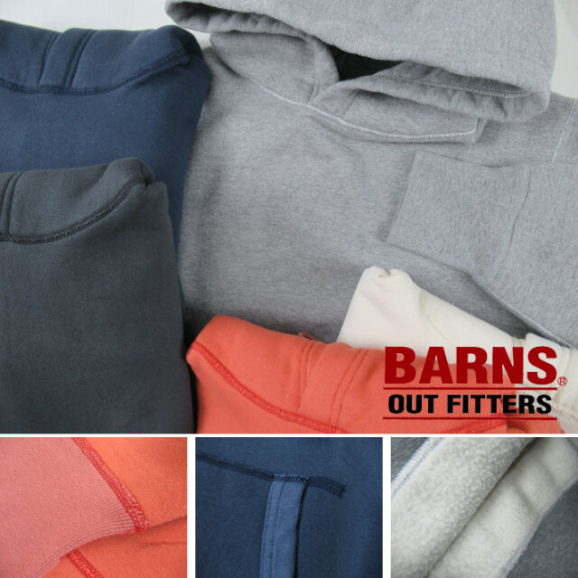 BARNS バーンズ COZUN ガゼット プルパーカー BR-3007 【スウェット