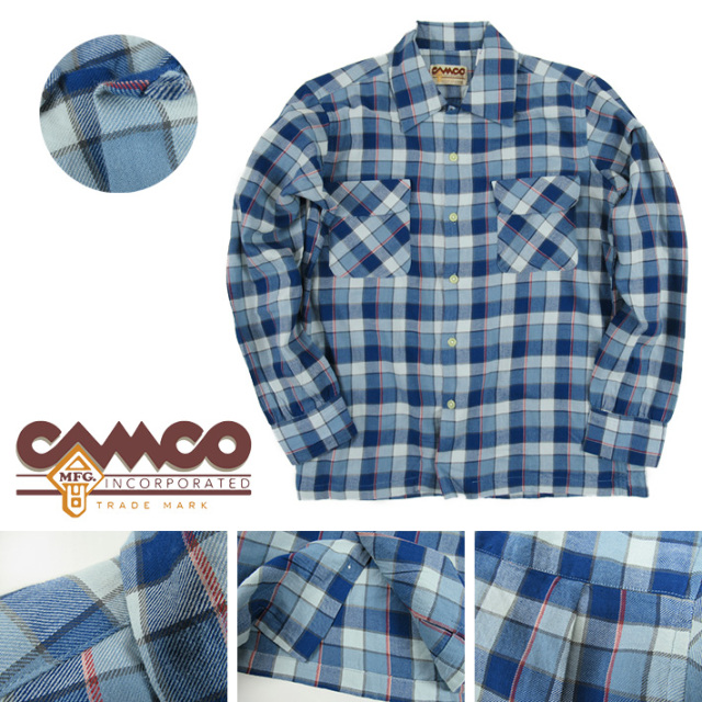 CAMCO カムコ ボックス型 オープンカラーシャツ 【フランネルシャツ