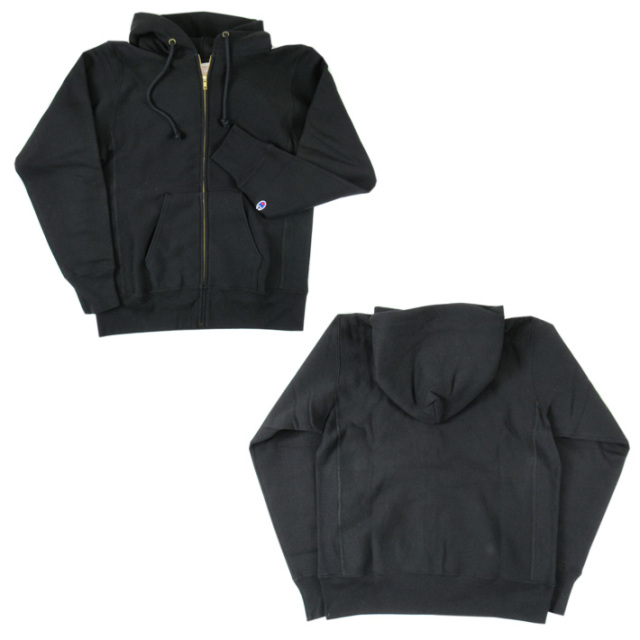 Champion　リバースウィーブ 赤タグ　USA製 ジップアップパーカー 黒色 Champion チャンピオン C5-U102 リバースウィーブ ジップアップ