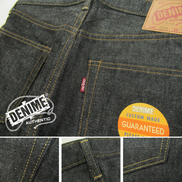 DENIME ドゥニーム Lot 224-66B (66MODEL) BLACK DENIM リジッド -JOE-
