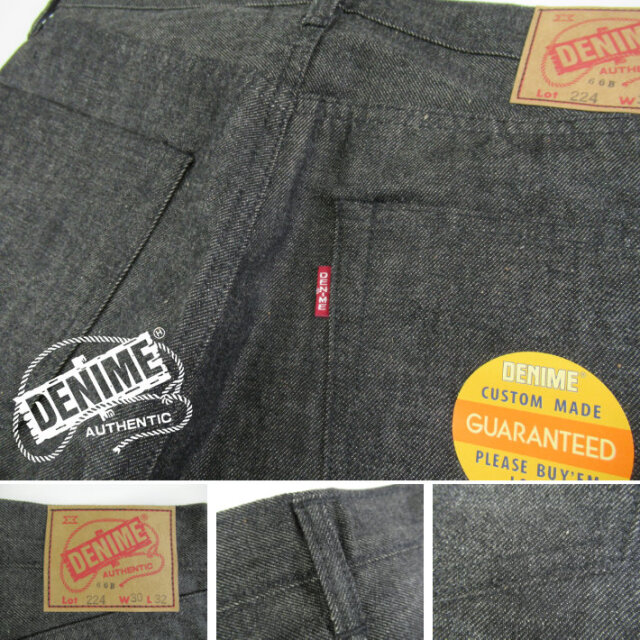 DENIME ドゥニーム Lot 224-66B (66MODEL) BLACK DENIM リジッド -JOE-