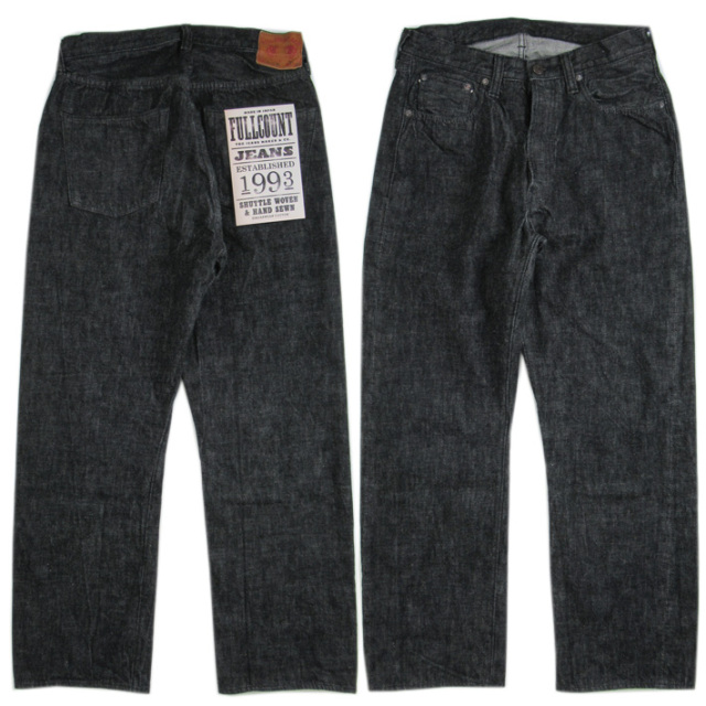 FULLCOUNT フルカウント 0105BK ブラックデニム WIDE DENIM -JOE-