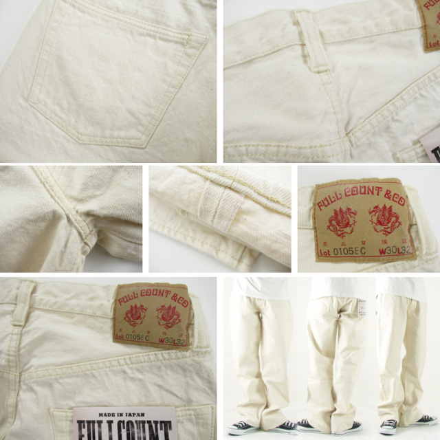 FULLCOUNT フルカウント 0105EC ECRU WIDE DENIM -JOE-