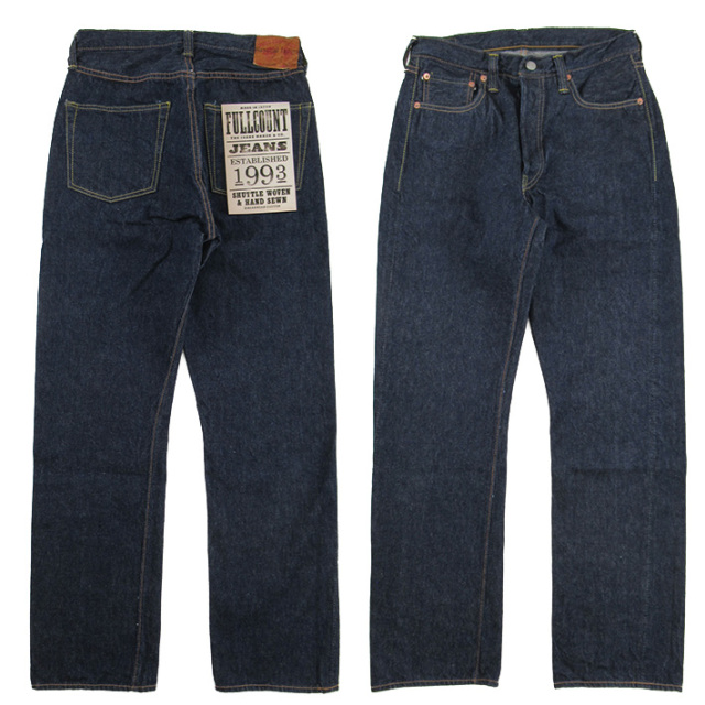 FULLCOUNT フルカウント 1101NA 藍染 NATURAL INDIGO STRAIGHT DENIM 