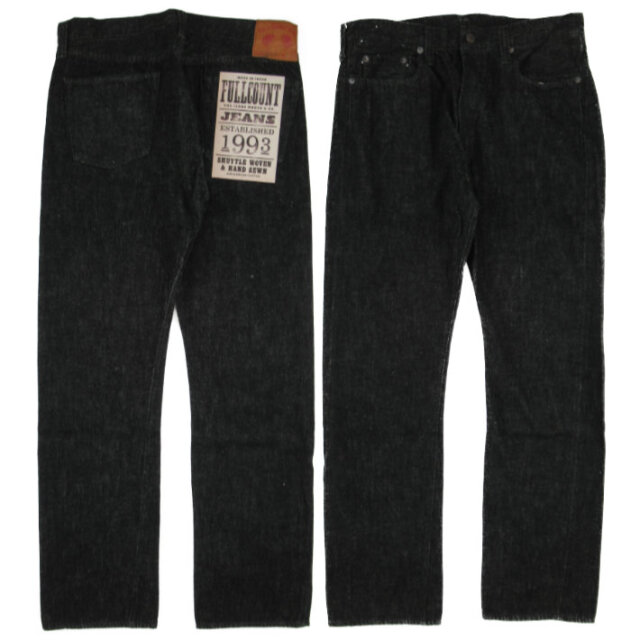 FULLCOUNT フルカウント 1108BKSS SLIM STRAIGHT BLACK (Super Smooth