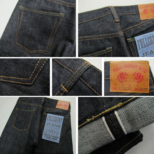 FULLCOUNT フルカウント 1108XX SLIM STRAIGHT ジーンズ リジッド -JOE-