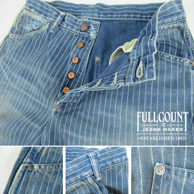 FULLCOUNT フルカウント インディゴ ウォバッシュ ワークパンツ