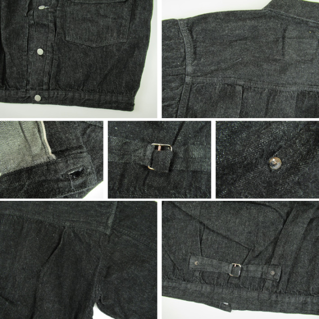 底値❗️フルカウント　ブラックデニムジャケット FULLCOUNT フルカウント 11.5oz ブラックデニム 1stタイプ