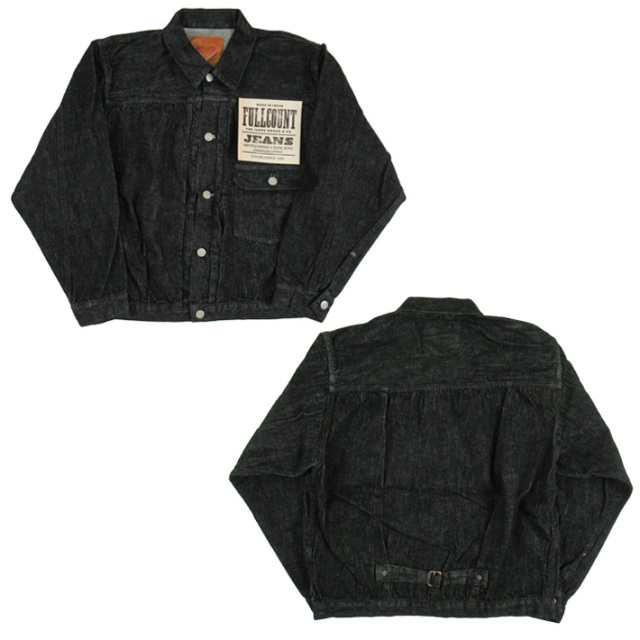 底値❗️フルカウント　ブラックデニムジャケット FULLCOUNT / フルカウント】 Type1 Black Denim JKT Darfort