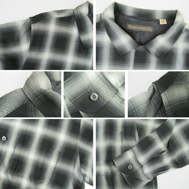 FULLCOUNT フルカウント オープンカラーシャツ Rayon Check Open