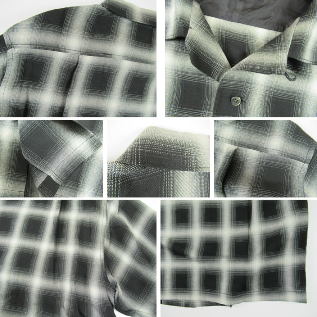 FULLCOUNT フルカウント オープンカラーシャツ Rayon Check Open