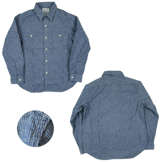 未使用 FULLCOUNT(フルカウント) シャンブレーシャツ ピンストライプ FULLCOUNT フルカウント STRIPE CHAMBRAY ストライプ