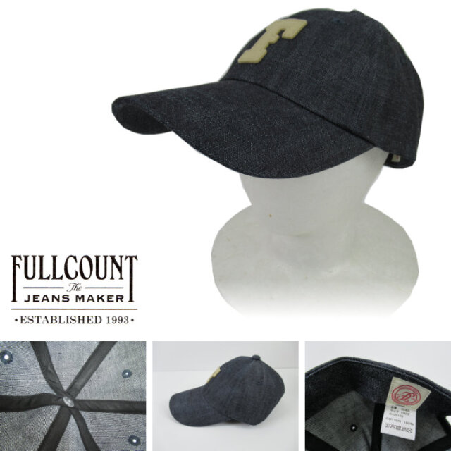FULLCOUNT フルカウント ベースボールキャップ 6Panel Low-Crown Denim