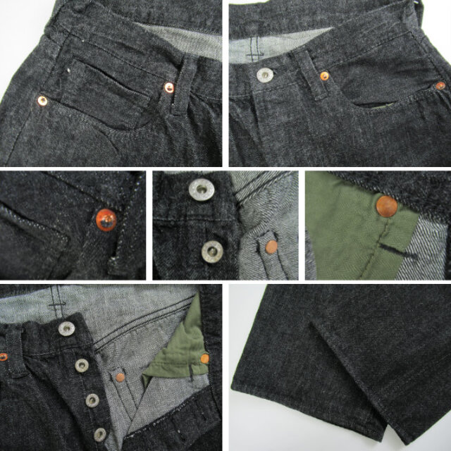 FULLCOUNT フルカウント S0105BKSS ブラック WWII Model WIDE DENIM