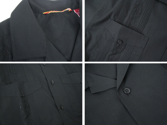 Havanera ハバネラ 開襟シャツ キューバシャツ XL ブラック 黒 楽天市場】HAVANera ハバネラ GUAYABERA キューバシャツ XL