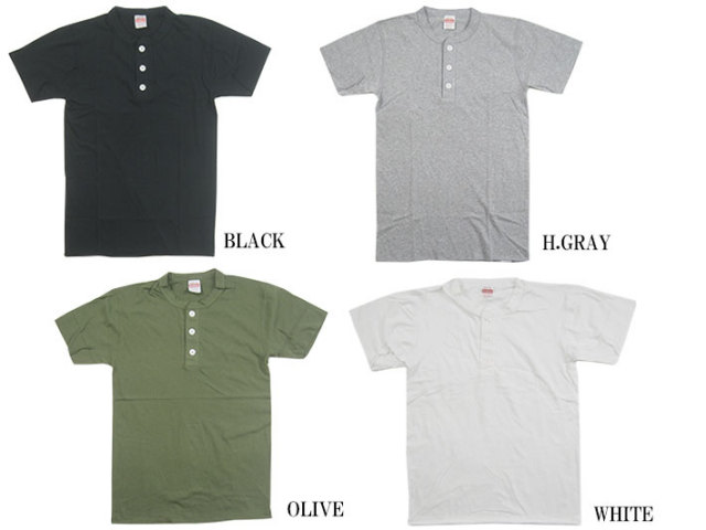 ヘルスニット　ヘンリーネックTシャツ