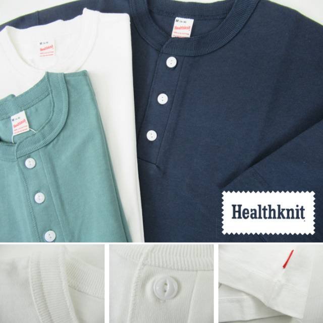 Healthknit ヘルスニット マックスウェイト ヘンリーネック 半袖T