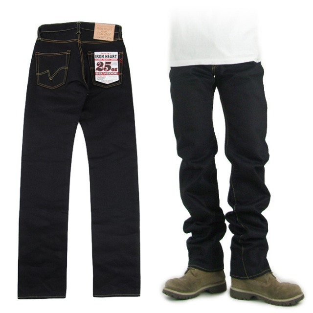 Iron Heart アイアンハート 634xhsib 25oz インディゴ X ブラック セルビッジデニム ストレート 634xhsib Joe