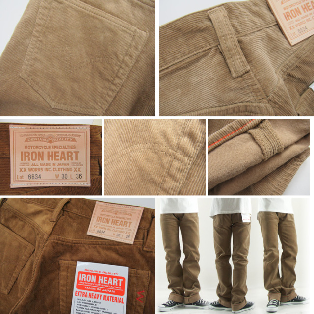 IRON HEART 14oz ヘビーコーデュロイ ストレート 6634 -JOE-