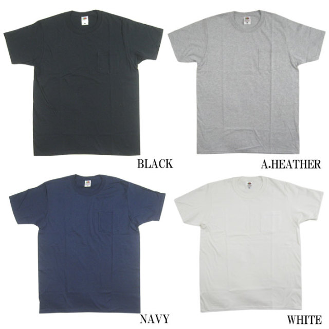 FRUIT OF THE LOOM ポケットTシャツ 2枚組 パックT 【半袖T