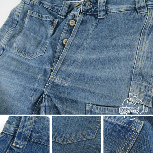John Gluckow ジョングラッコー デニム ワークパンツ USED WASH(淡