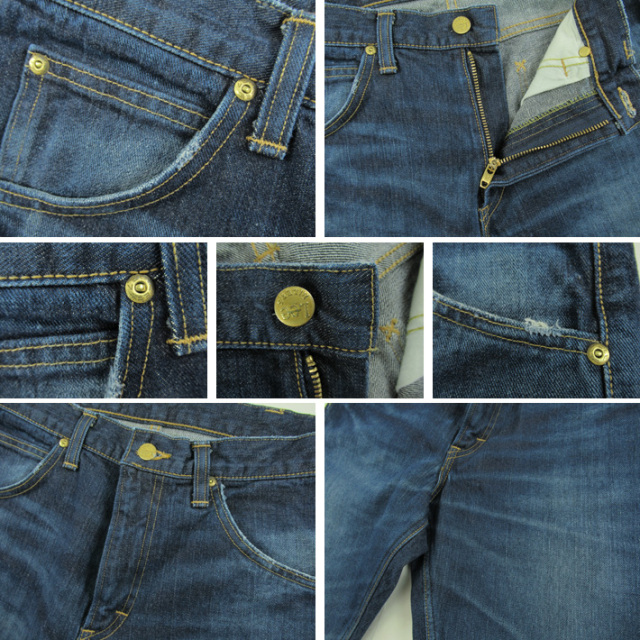 Lee AMERICAN RIDERS 203 TAPERED テーパード ジーンズ 濃色ブルー