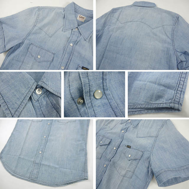 Lee シャンブレー ウエスタンシャツ