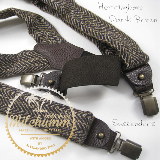MITCHUMM INDUSTRIES (ミッチュム インダストリーズ) サスペンダー HERRINGBONE DARK BROWN MI-SUSP-75 -JOE-