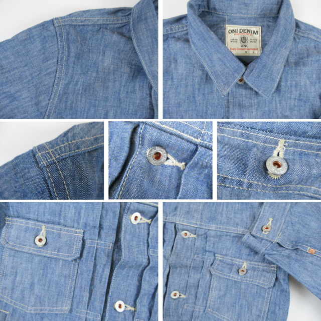 ぷにchan 樣uu0702 鬼デニム 2nd Type ジャケット 13oz スーパーヘビーシャンブレー