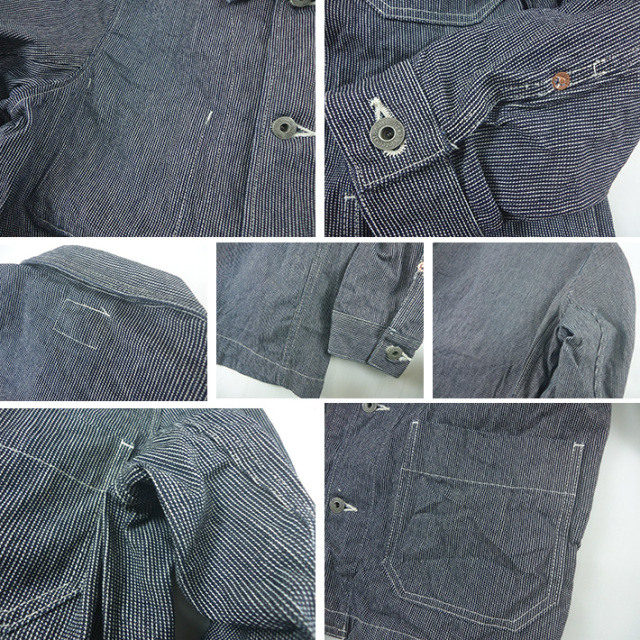 鬼デニム カバーオールジャケット ピンヘッドストライプ 03100-PIN -JOE-