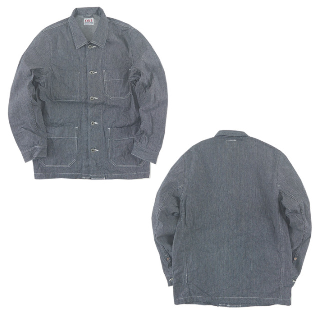 鬼デニム カバーオールジャケット ピンヘッドストライプ 03100-PIN -JOE-