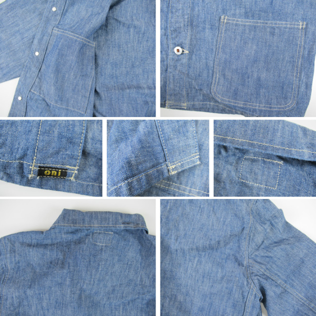 鬼デニム カバーオールジャケット 13oz スーパーヘビーシャンブレー