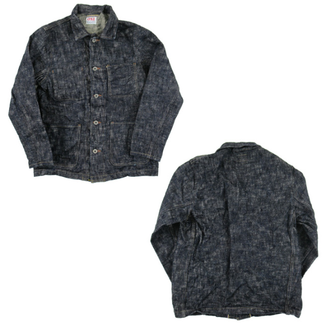 鬼デニム カバーオール 17oz 鬼かすりデニム 03502-KASURI -JOE-