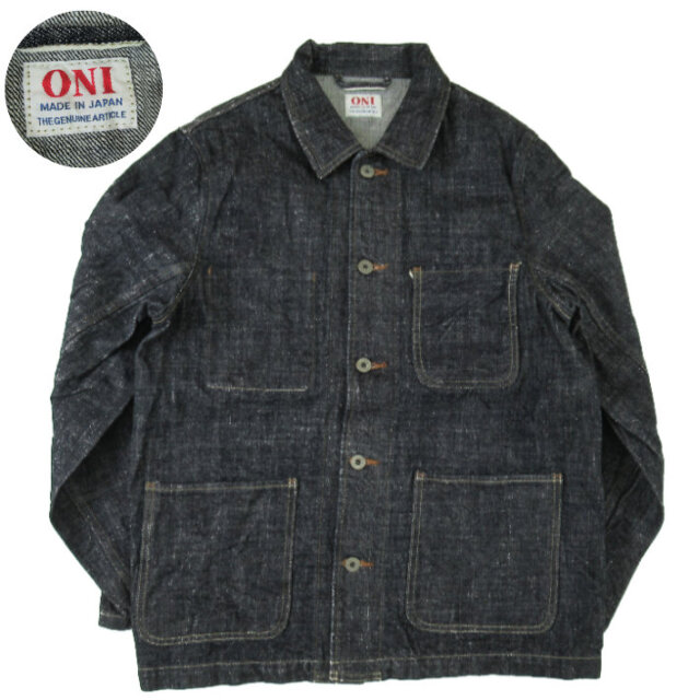 鬼デニム 03502LS カバーオール 13.5oz ロングスラブデニム -JOE-