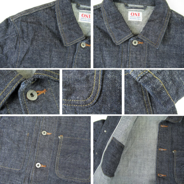 鬼デニム 03502LS カバーオール 13.5oz ロングスラブデニム -JOE-