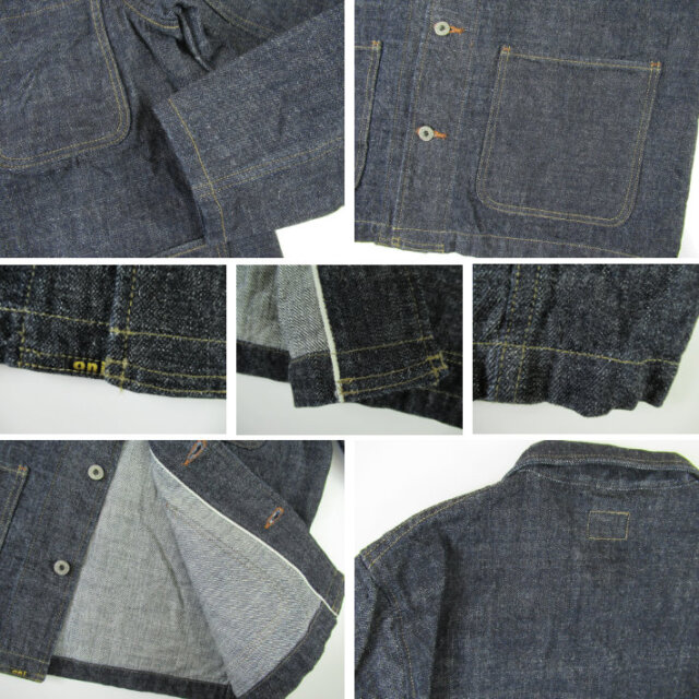 鬼デニム 03502LS カバーオール 13.5oz ロングスラブデニム -JOE-