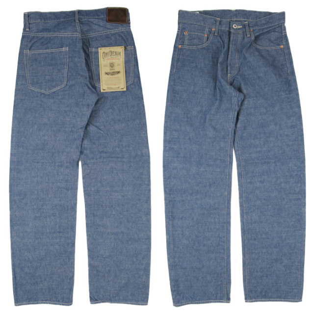 鬼デニム ワイドストレート 8oz セルビッジシャンブレー 200-HCSV -JOE-