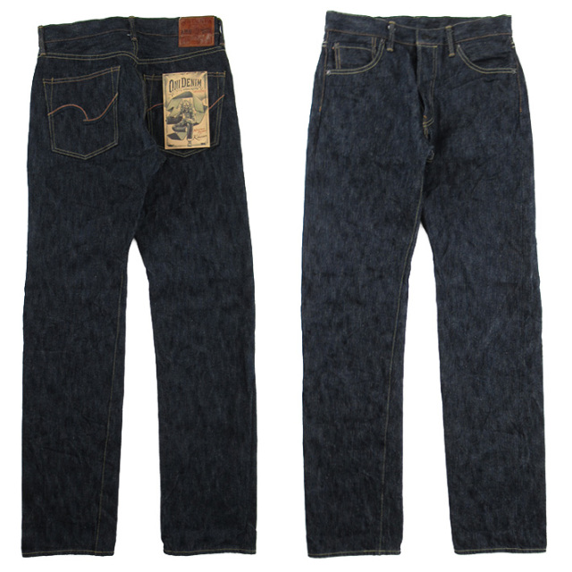 鬼デニム 18oz 天然藍 鬼斑撚 レギュラーストレート バック