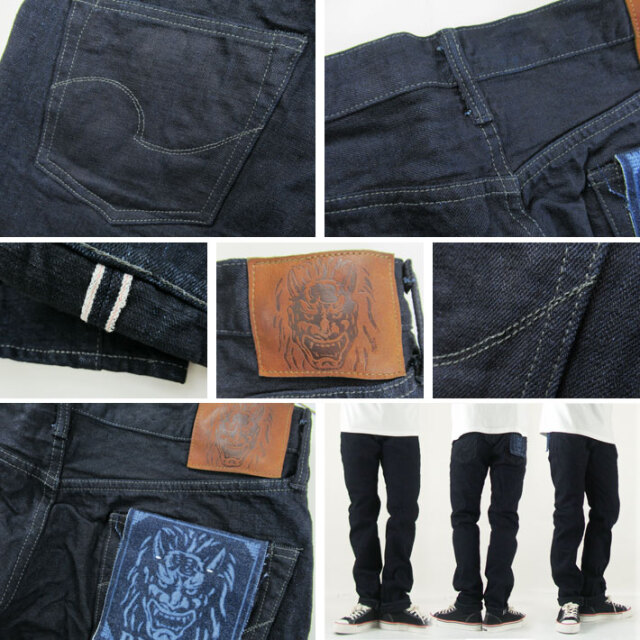 初代鬼デニム 622-14BLK リラックステーパード 14oz 緯糸ブラック -JOE-