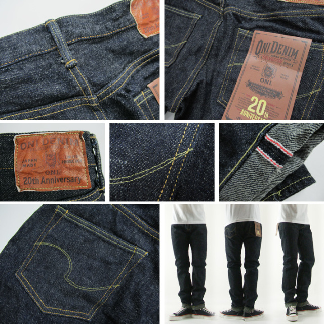 鬼デニム 20thアニバーサリー リラックステーパード 622 weft-GRAY 