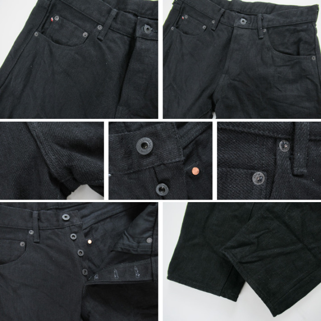 鬼デニム リッラクステーパード 20oz ダークインディゴ x ブラック