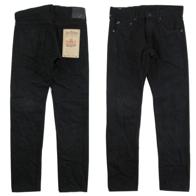 鬼デニム 622ZR 20oz シークレットブラック リラックステーパード38 鬼デニム リッラクステーパード 20oz ダークインディゴ x ブラック