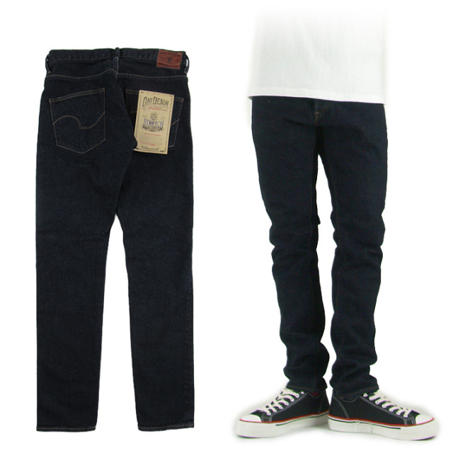 美品 ONI DENIM ONI-665S リラックススパイク グレートッピング 鬼デニム 665S リラックススパイク 15ozストレッチ ライトグレー