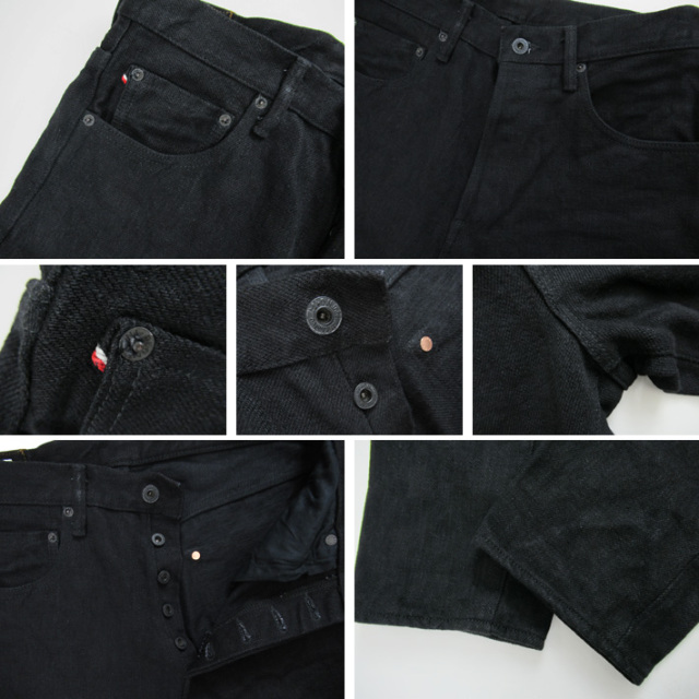 鬼デニム 902ZR-BKBK 20oz シークレット ブラックデニム ハイライズ