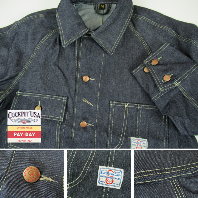 PAYDAY ペイデイ カバーオール USA Denim Work Man's Coat COCKPIT USA