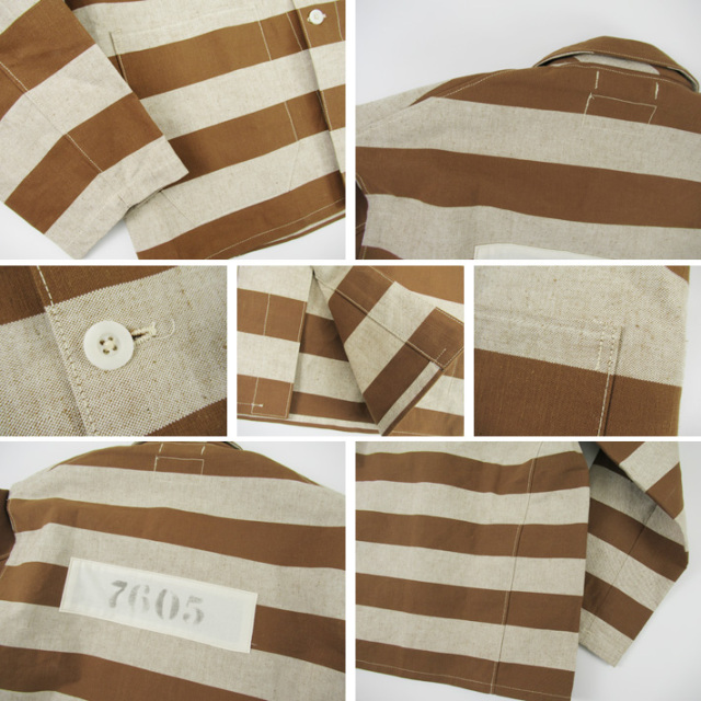 WAREHOUSE ウエアハウス Lot 2215 BROWN PRISONER JACKET アップリケ -JOE-