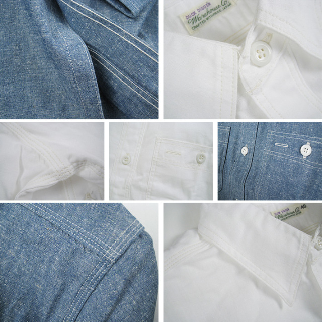 WAREHOUSE ウエアハウス Lot.3076 シャンブレー ワークシャツ TRIPLE