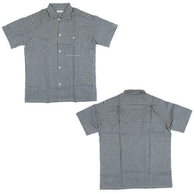 WAREHOUSE ウエアハウス Lot 3091 S/S OPEN COLLAR SHIRTS ギンガム