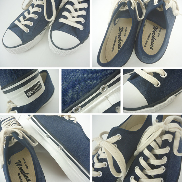 WAREHOUSE　LOW CUT NAVYデニムスニーカー WAREHOUSE ウエアハウス ローカット デニム スニーカー Lot3200